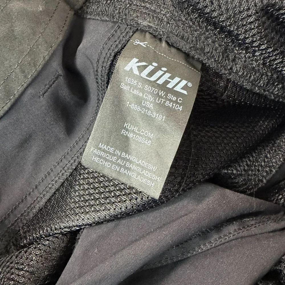 Kuhl Renegade Rock Cargo Pants Men‎ 38x29.5 Black Tapered Fit UPF 50+ NWOT